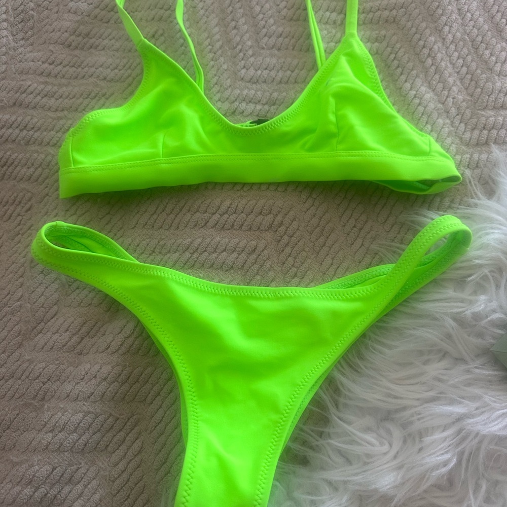 White Fox Boutique Neon Green Bikini